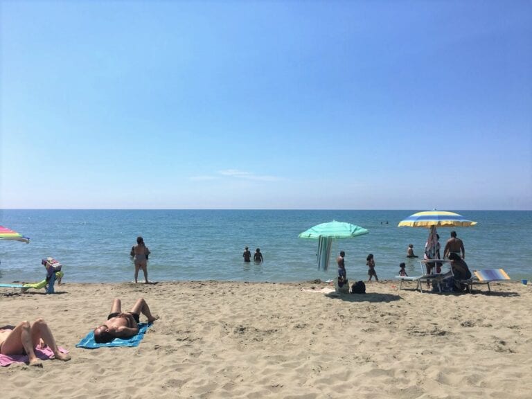 Ostia Beach sunbathers