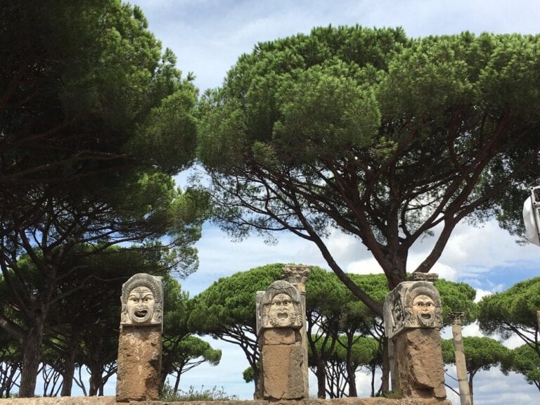 Ostia Antica - Port of Ancient Rome - pillars with faces