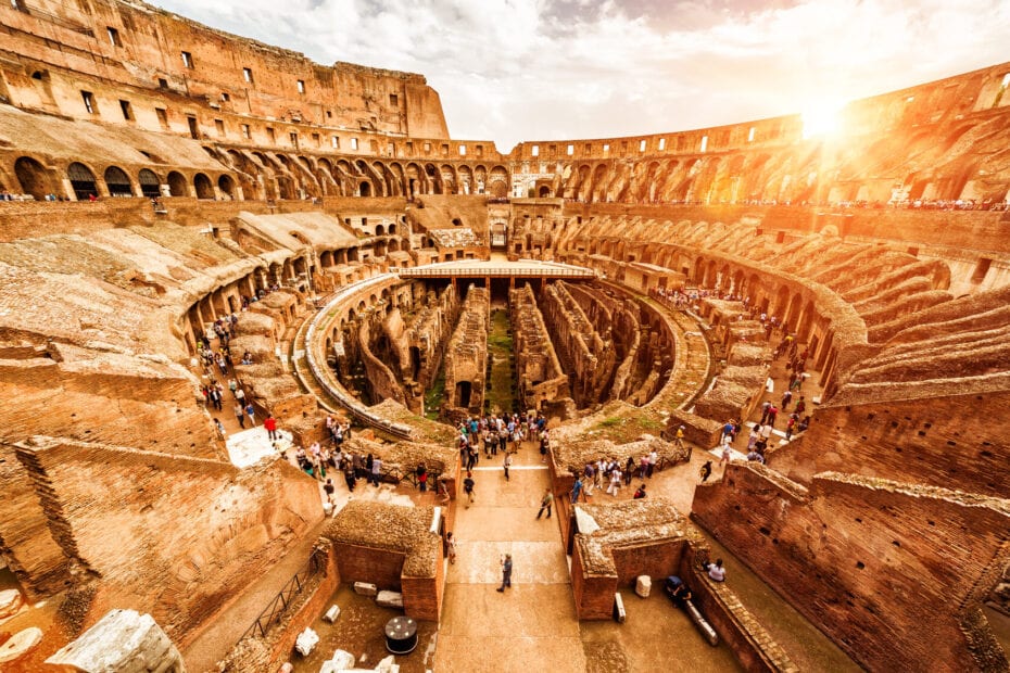 Colosseum interior and underground