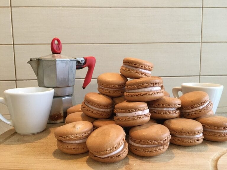 Pandemic Life in Rome baking macaroons