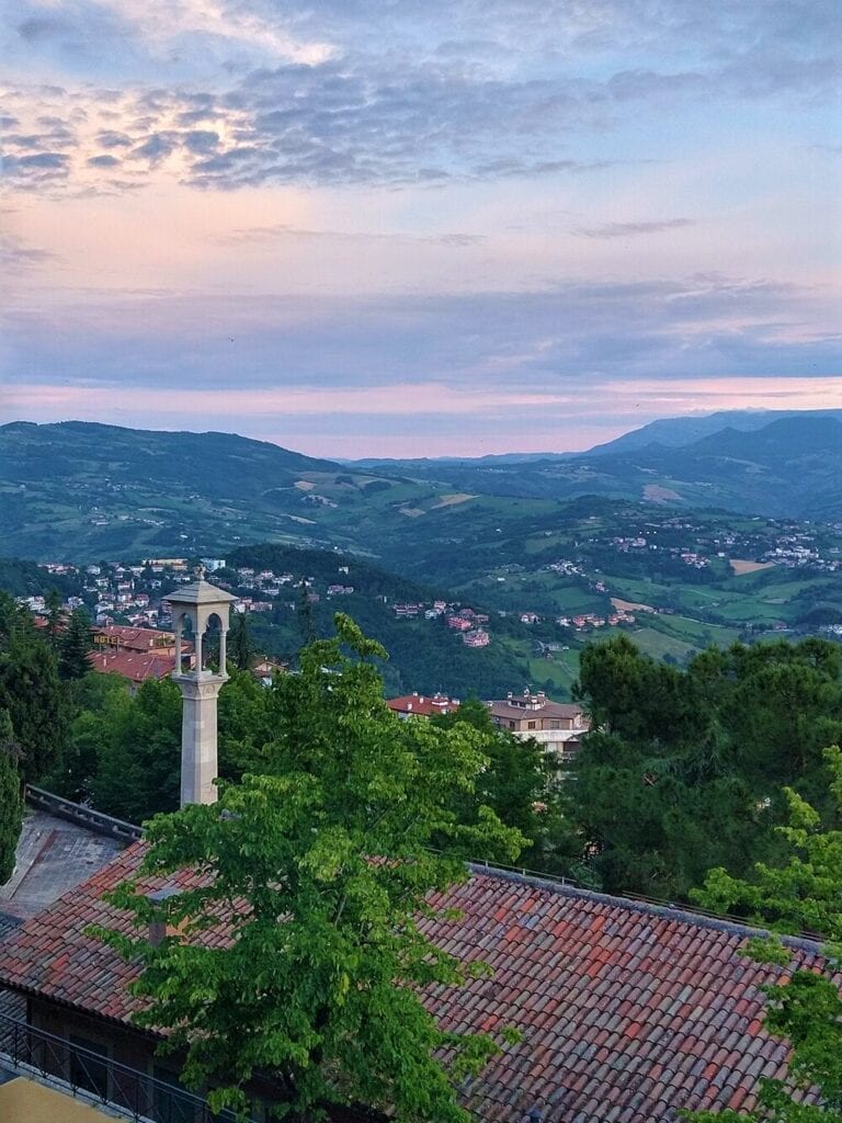 San Marino valley below
