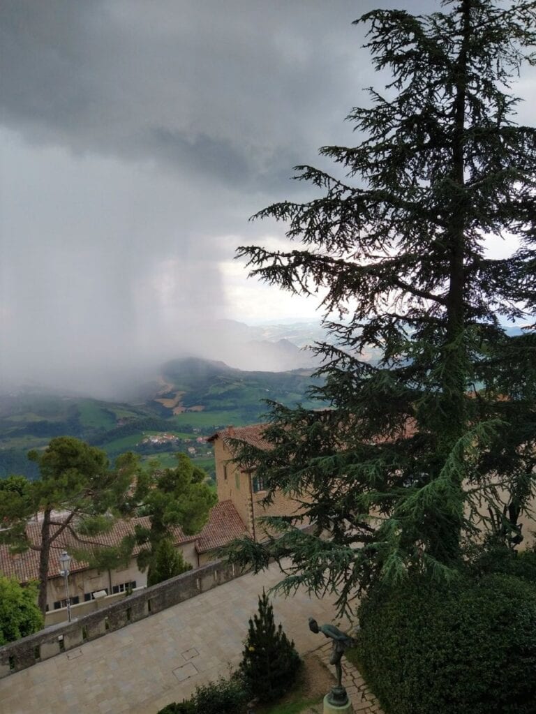 San Marino - rain on its way