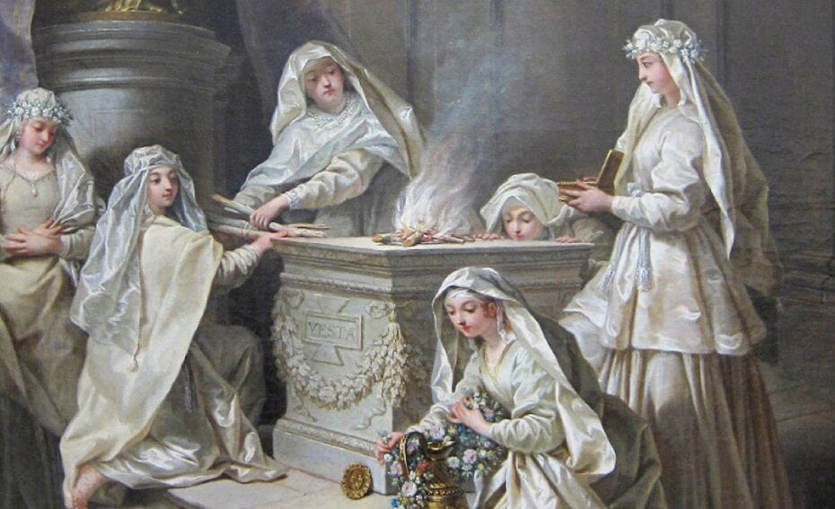 Vestal Virgins tending the flame