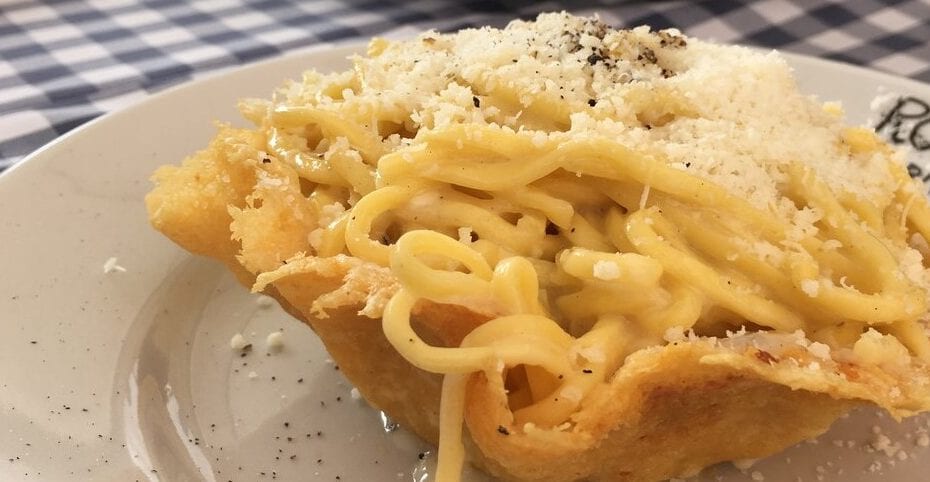 Cacio e Pepe on a Roman menu