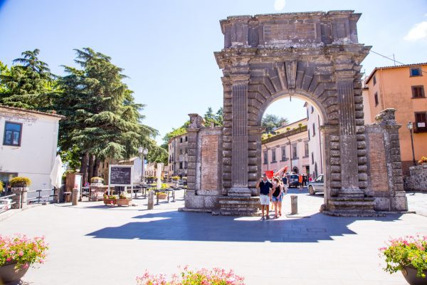 Civita di Bagnoregio - arch in modern town
